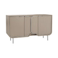 Modern Minimalist Sideboard with Curved Design and Ridges